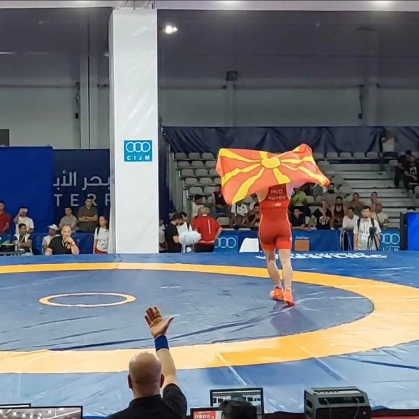 ФОТО: Могамедгаджи Нуров освои златен медал во борење-слободен стил на МИ во  ОРАН 2022